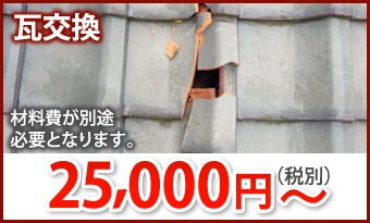 瓦交換2万5000円から