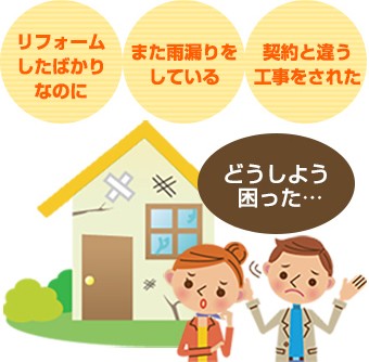 工事後の瑕疵によりお悩みの方