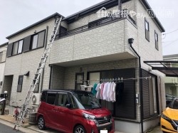 テラスが外壁ごと飛んだ