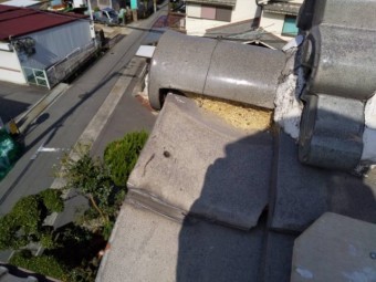 漆喰の剥がれ