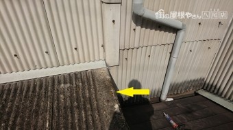 壁がめくれていました