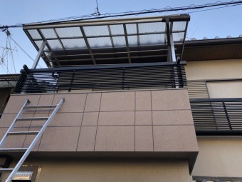 八尾市で波板撤去作業