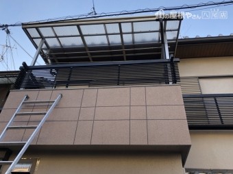 八尾市で波板撤去作業