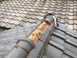 瓦の落下