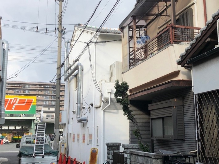 棟瓦の養生