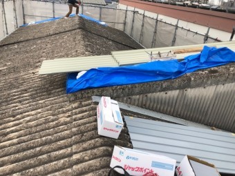 八尾市 工場の屋根工事前