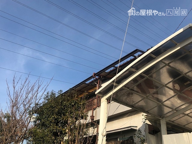 波板が飛来