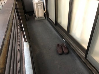 ベランダ掃除