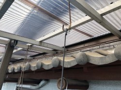 施工前の屋根近くから見た