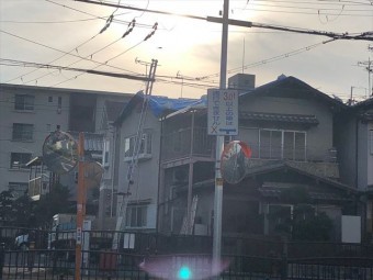 屋根途中養生