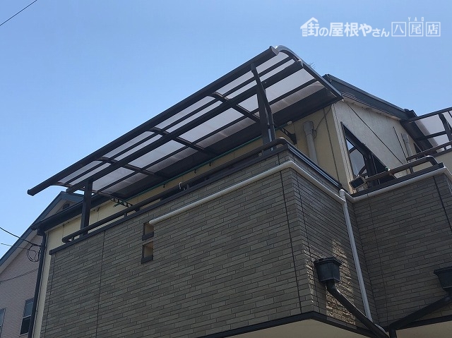 テラス屋根が浮いた