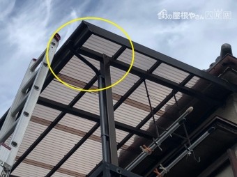樋から雨漏れ
