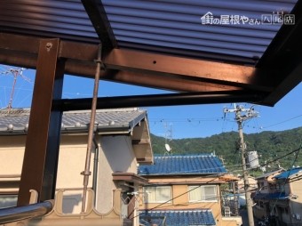 テラスの樋工事