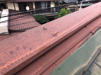 笠木釘抜け