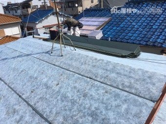 防水シート施工
