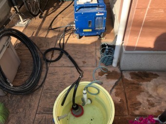 高圧洗浄の準備