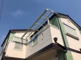 テラスのポリカ取付前