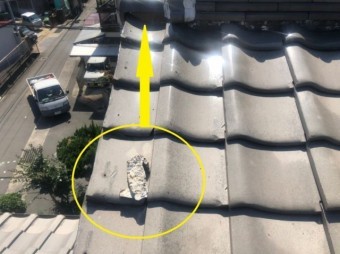 漆喰剥がれ