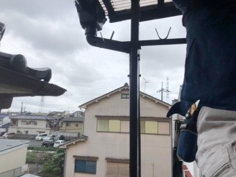 テラス屋根_取り替え_木枠_波板