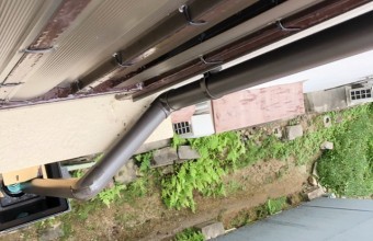 テラス屋根_取り替え工事_樋