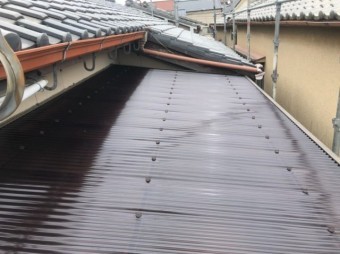 ポリカ波板施工後