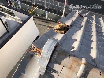 瓦が落ちてきそう