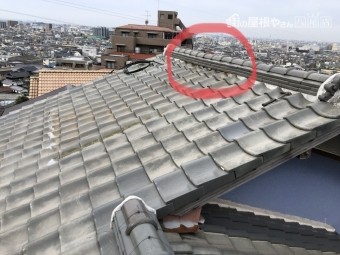 漆喰が取れていた