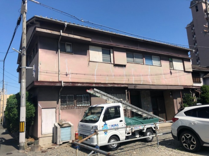八尾市本町の瓦ずれ現地調査