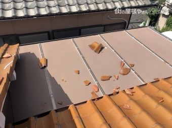 八尾市 瓦が飛散する