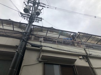 ベランダ屋根 波板工事