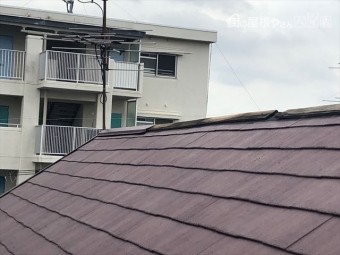 棟板金の下地が腐っている