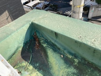 防水が浮いている