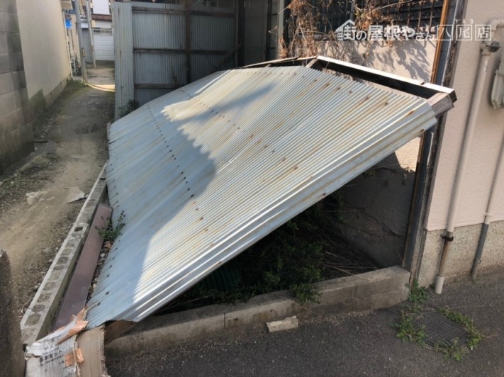 壁が倒壊しました