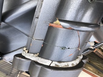 八尾 瓦が割れた