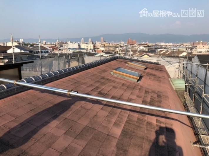 工事前シングル塗膜劣化