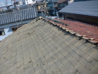 八尾市瓦撤去