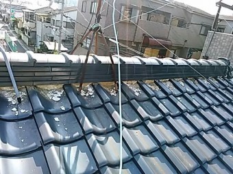 漆喰を一度取り除いています