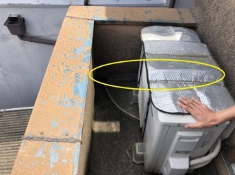 ベランダから雨漏り