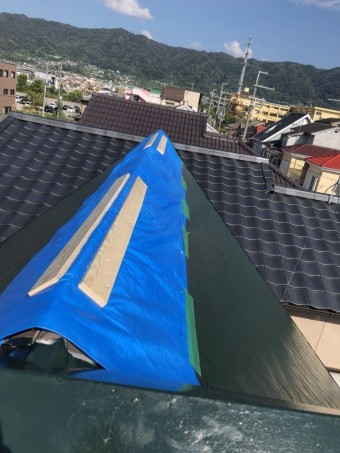 八尾市 スレート屋根 棟