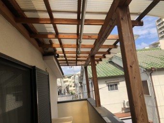 八尾市 波板 テラス屋根