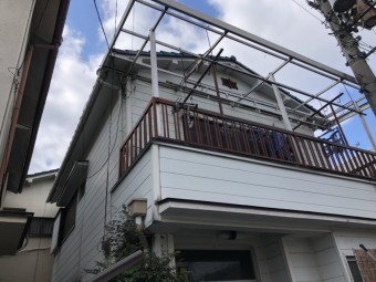 ベランダ波板張替え前