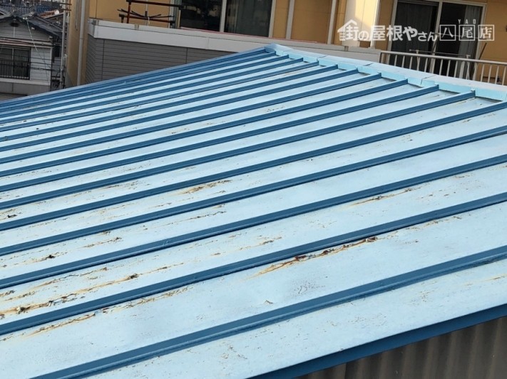 板金塗装依頼屋根の様子