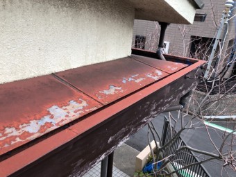 ペンキが剥がれている