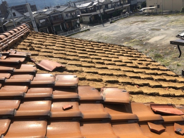 八尾市 屋根が台風で飛んだ