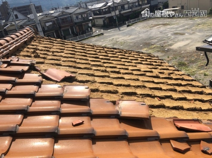 八尾市 屋根が台風で飛んだ