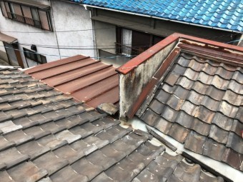 板金が錆びた