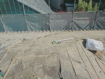 野地板が露出しています