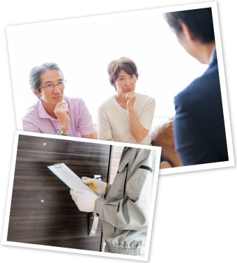 リフォームの必要性を検討する夫婦