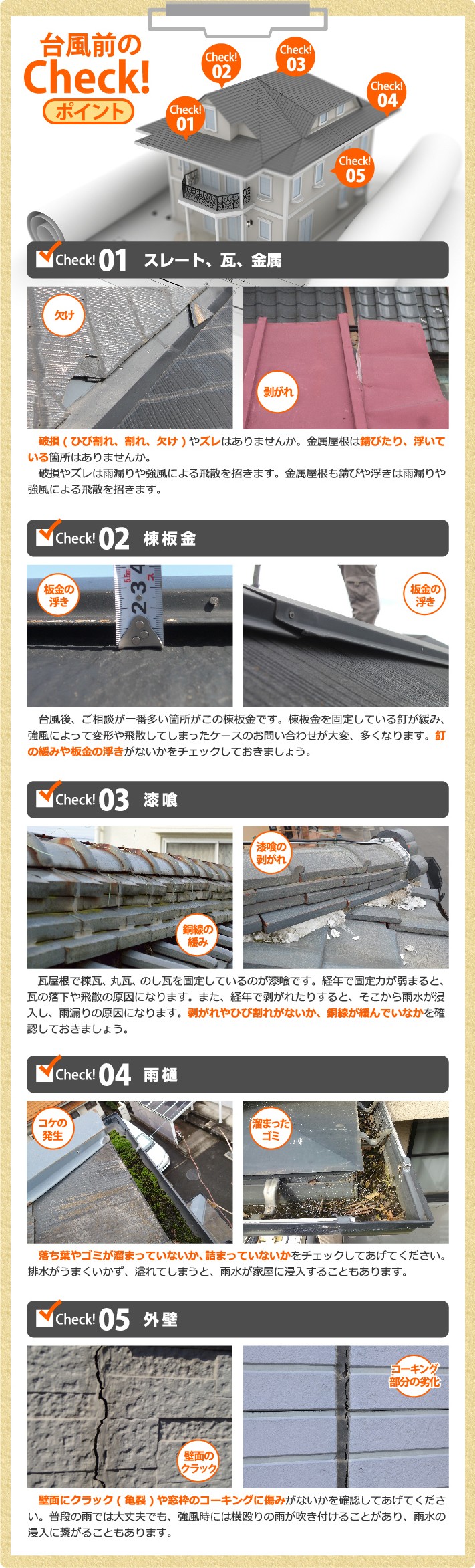 台風前のCheck!ポイント