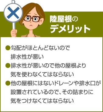 陸屋根のデメリット